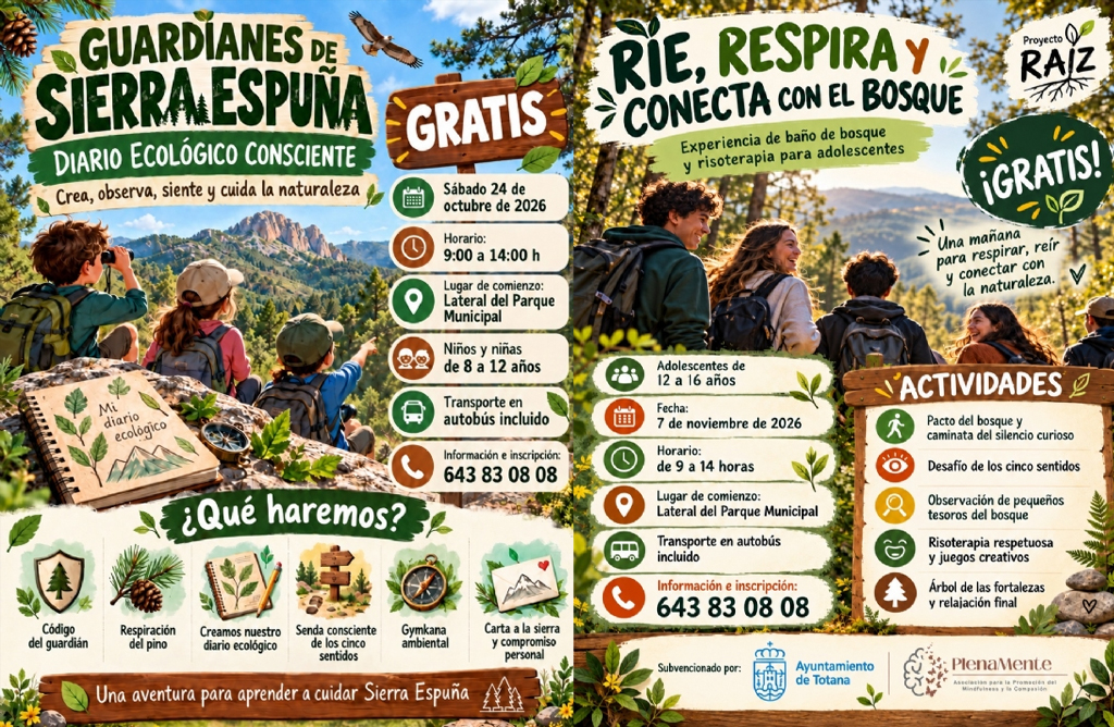 �Ra�z Joven Totana� acerca el bienestar emocional, el ocio saludable y la naturaleza a ni�os y adolescentes